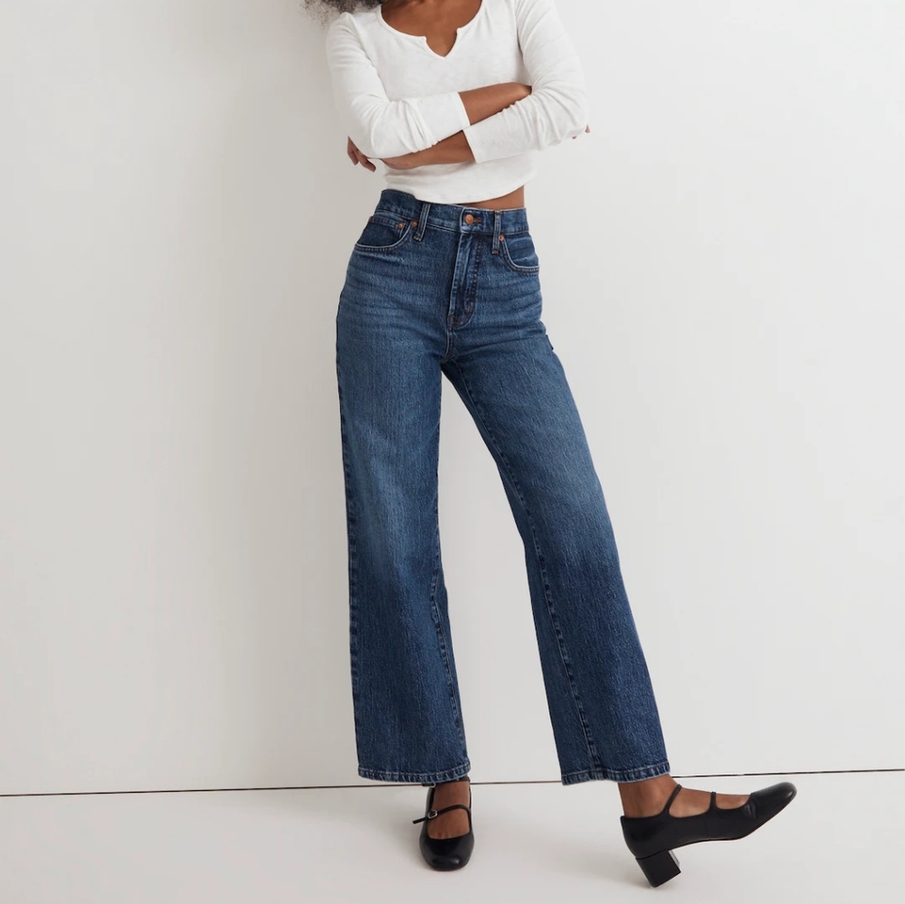 MADEWELL - The Perfect Vintage Wide-Leg Jean Petite Hillson Wash